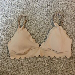 Anthropologie nude scalloped wireless bralette